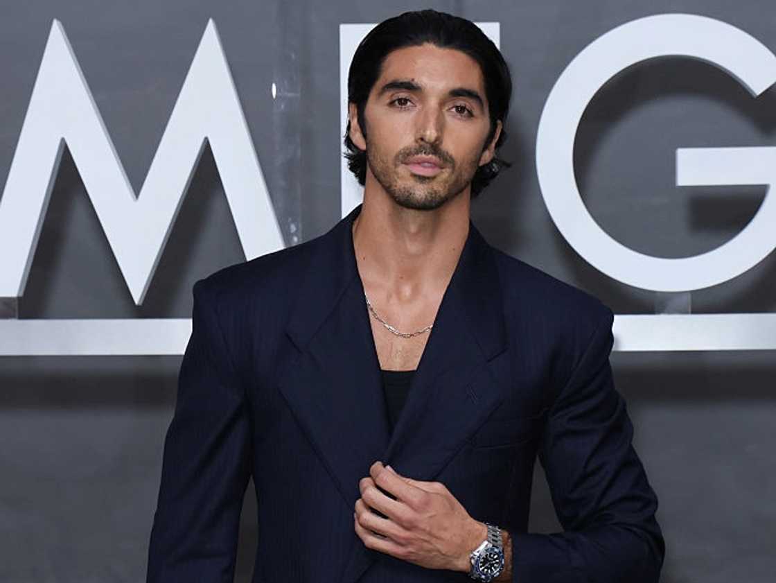 Taylor Zakhar Perez poses on the red carpet