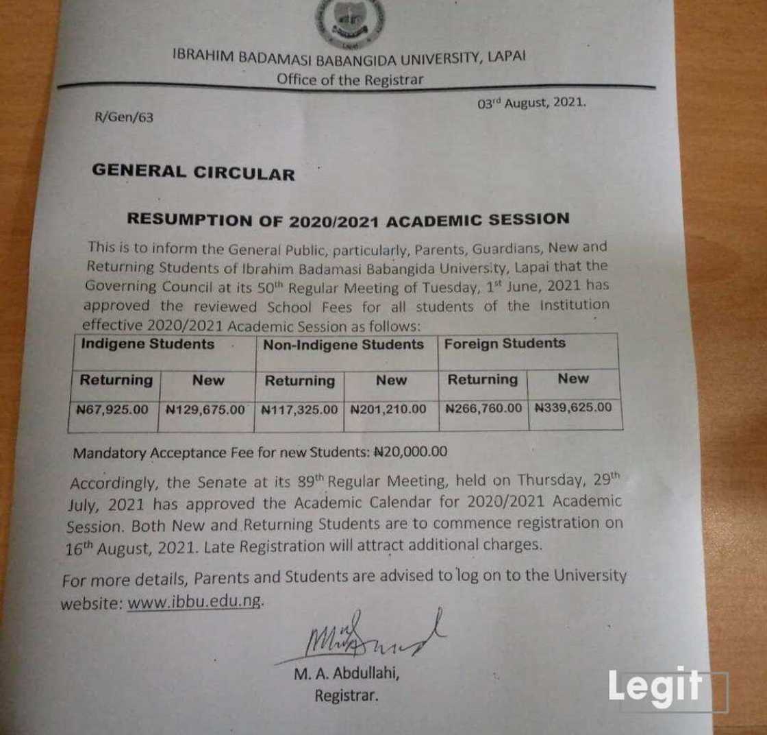 Gwamnatin Neja ta kara kudin jami'ar IBB daga N52,500 zuwa sama da N200,000 Gwamnatin Neja ta kara kudin jami'ar IBB daga N52,500 zuwa sama da N200,000