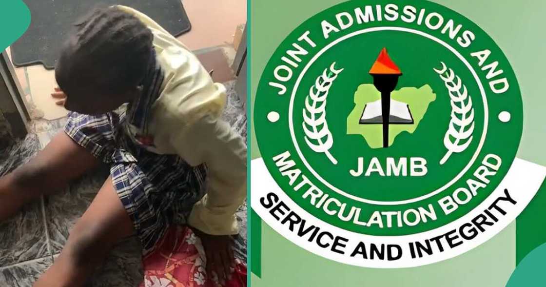 Nigerian girl sad after seeing her JAMB scores. Nigerian girl sad after seeing her JAMB scores.