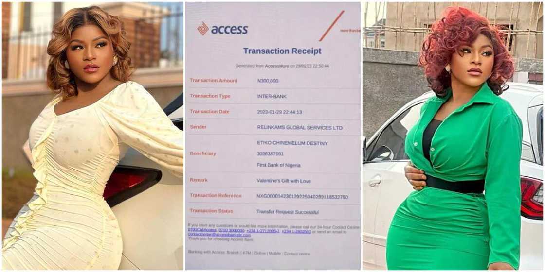 Destiny Etiko, A screenshot of N300k Val cash gift for Destiny Etiko Destiny Etiko, A screenshot of N300k Val cash gift for Destiny Etiko