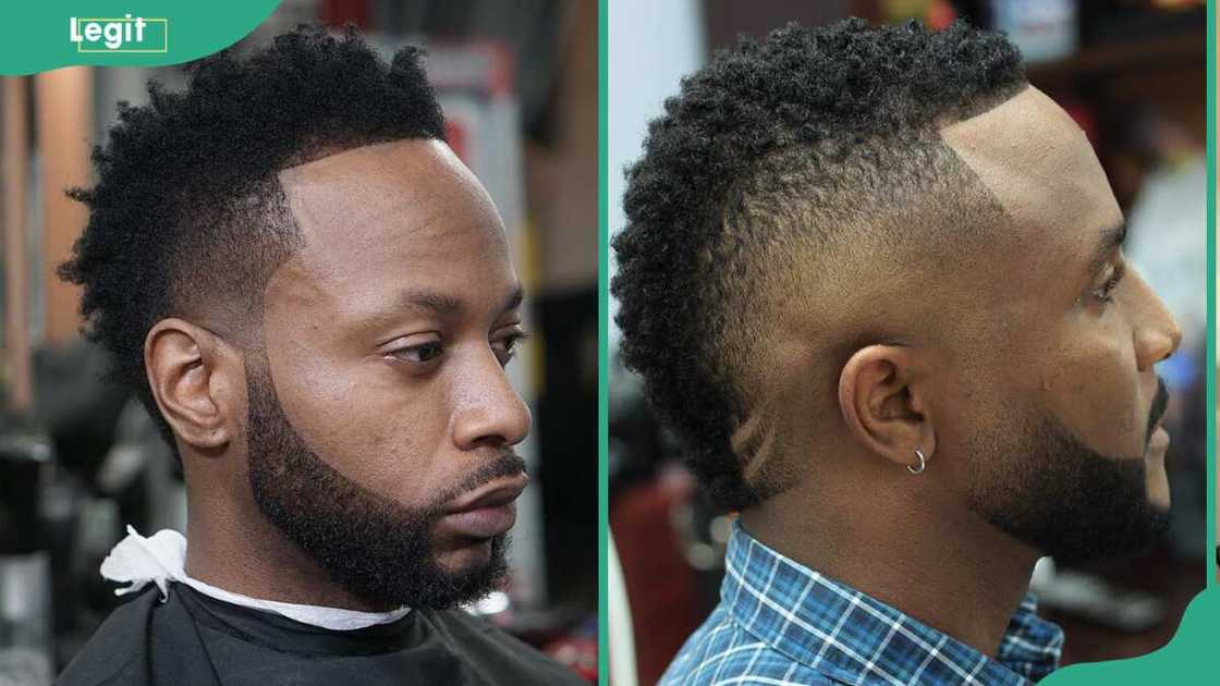 Curly faux hawk fade Curly faux hawk fade