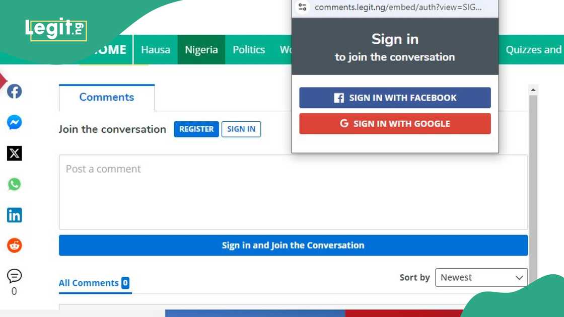 How to comment on Legit.ng How to comment on Legit.ng