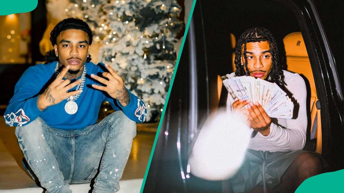 Jay Cinco flaunting money and chains Jay Cinco flaunting money and chains