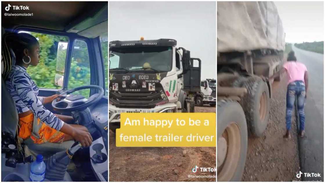 Hardworking female truck driver/making money as trailer drivers in Nigeria. Hardworking female truck driver/making money as trailer drivers in Nigeria.