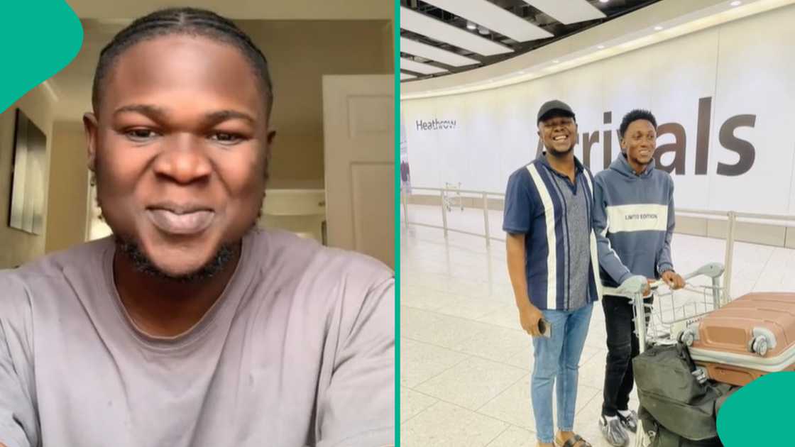 man reunites with his brother in the UK