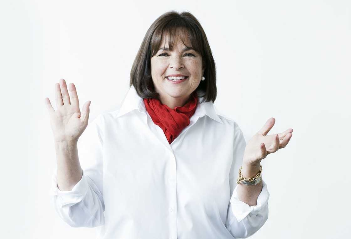 Ina Garten poses in a white outfit Ina Garten poses in a white outfit