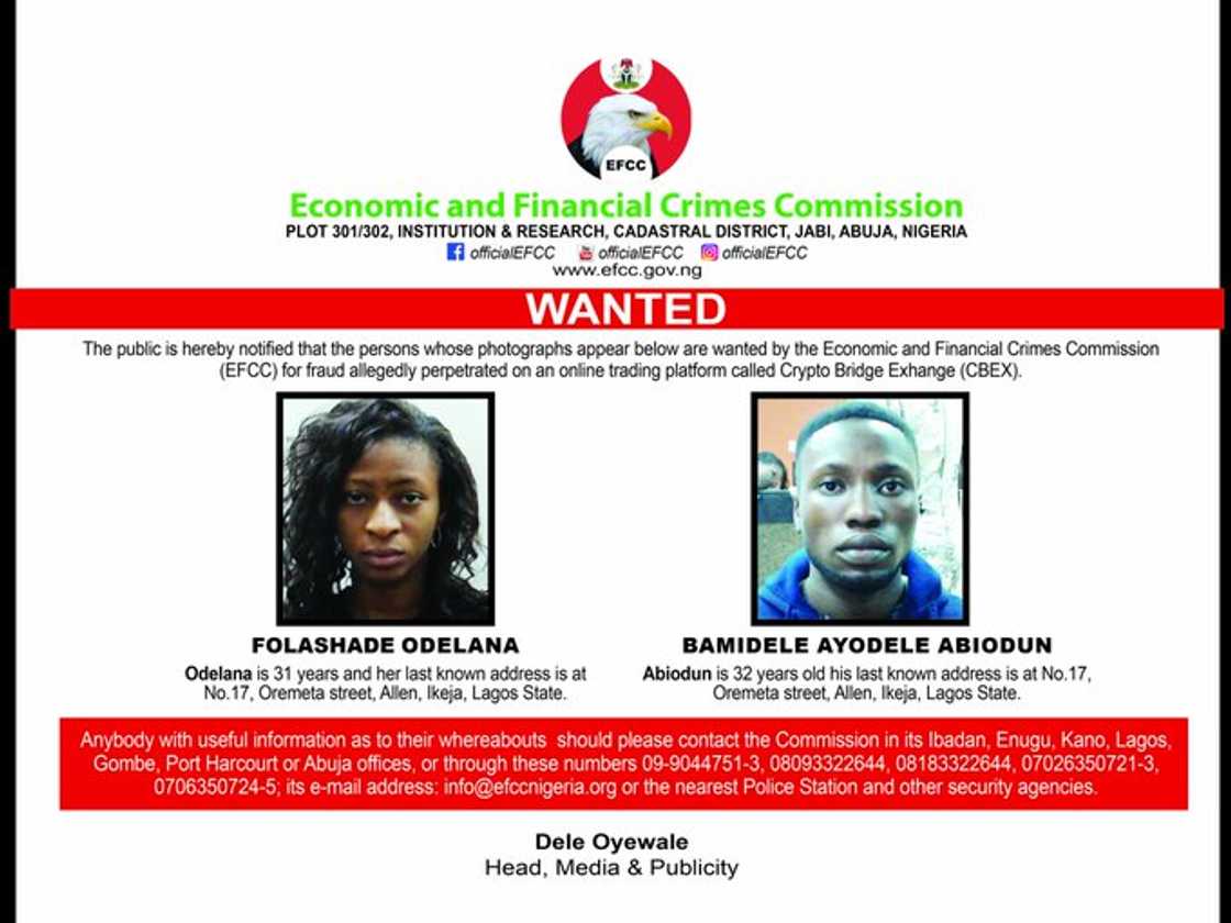 EFCC declares two more suspects wanted in CBEX scam, releases names and other details EFCC declares two more suspects wanted in CBEX scam, releases names and other details
