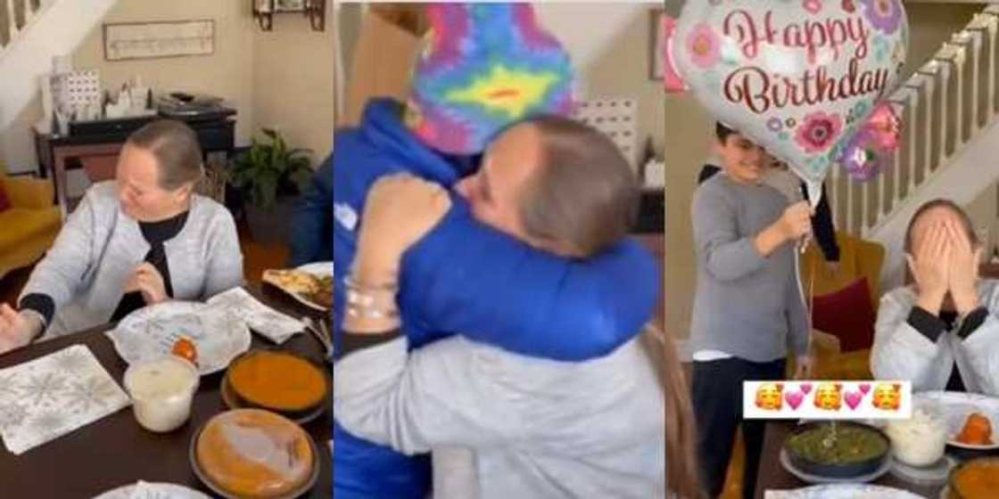 Mum is so happy to receive all her five children at home at the same time on her birthday Mum is so happy to receive all her five children at home at the same time on her birthday