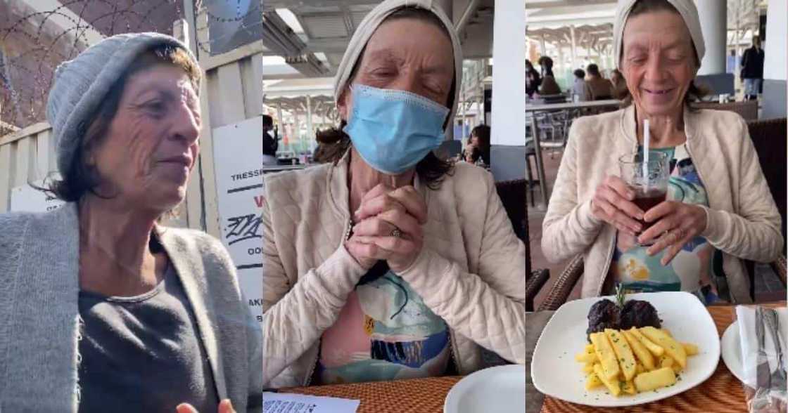 Social media reacts as man takes homeless lady on a date, buys her new phone and clothes in new video Social media reacts as man takes homeless lady on a date, buys her new phone and clothes in new video