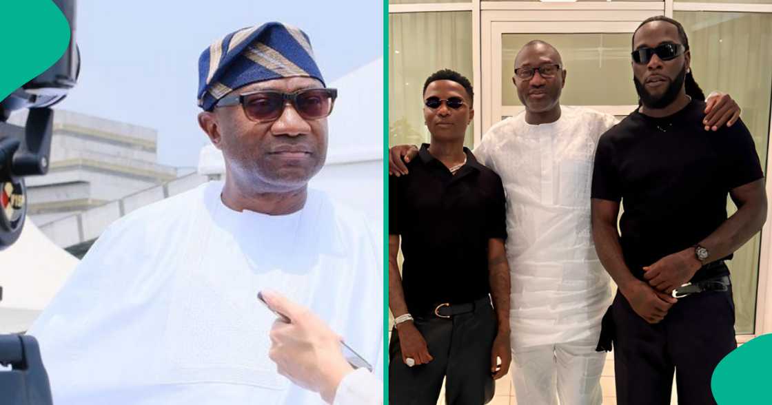 Femi Otedola hosted Wizkid and Burna boy in his home in Lagos.