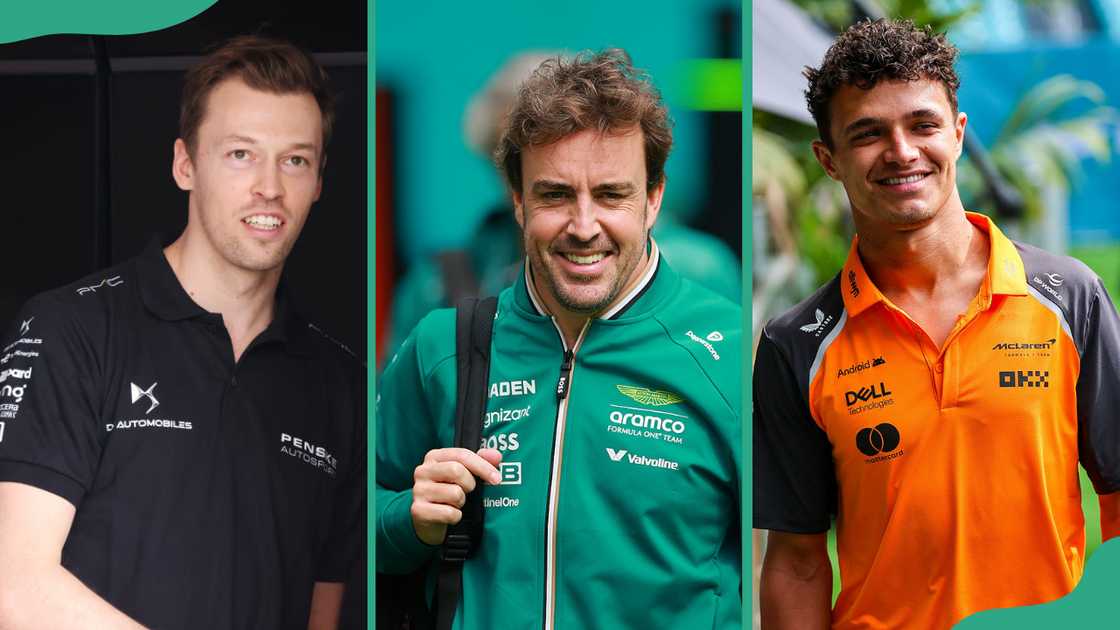Daniil Kvyat (L), Fernando Alonso (C) Lando Norris (R) Daniil Kvyat (L), Fernando Alonso (C) Lando Norris (R)