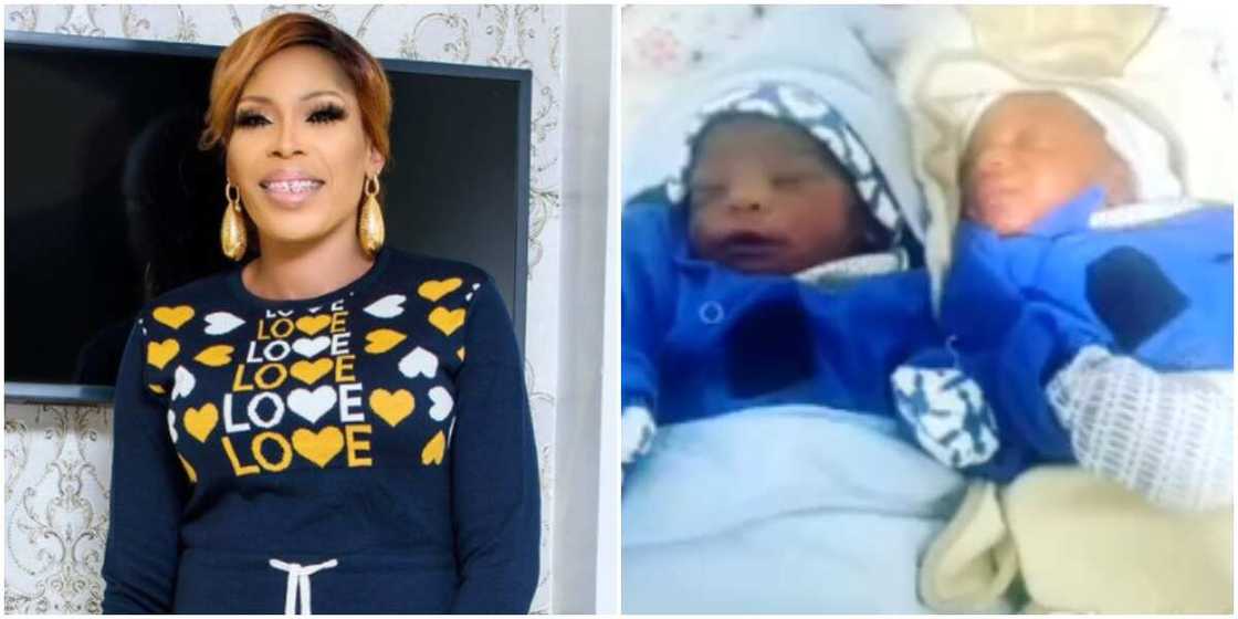 Bimbo Success and her twins Bimbo Success and her twins