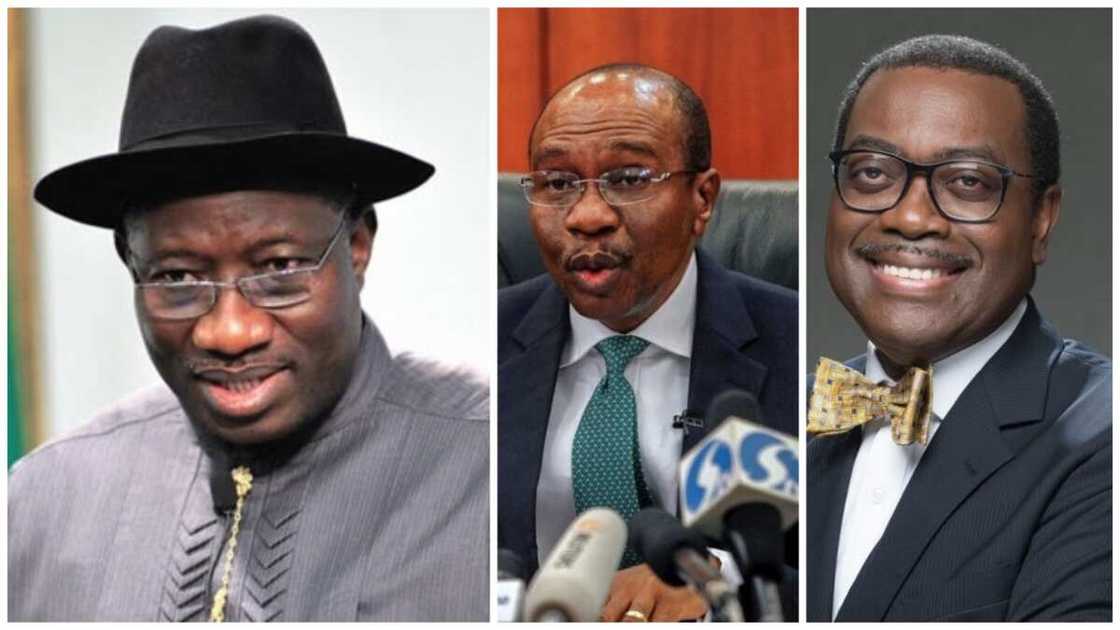 2023 election, Jonathan, Emefiele, APC race, AfDB's Adesina, Bola Tinubu, Ahmad Ibrahim Lawan