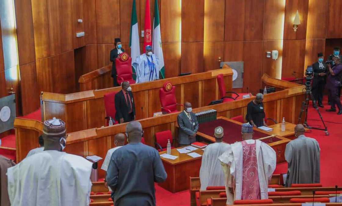 Senate president Ahmad Lawan swears-in four new senators Senate president Ahmad Lawan swears-in four new senators