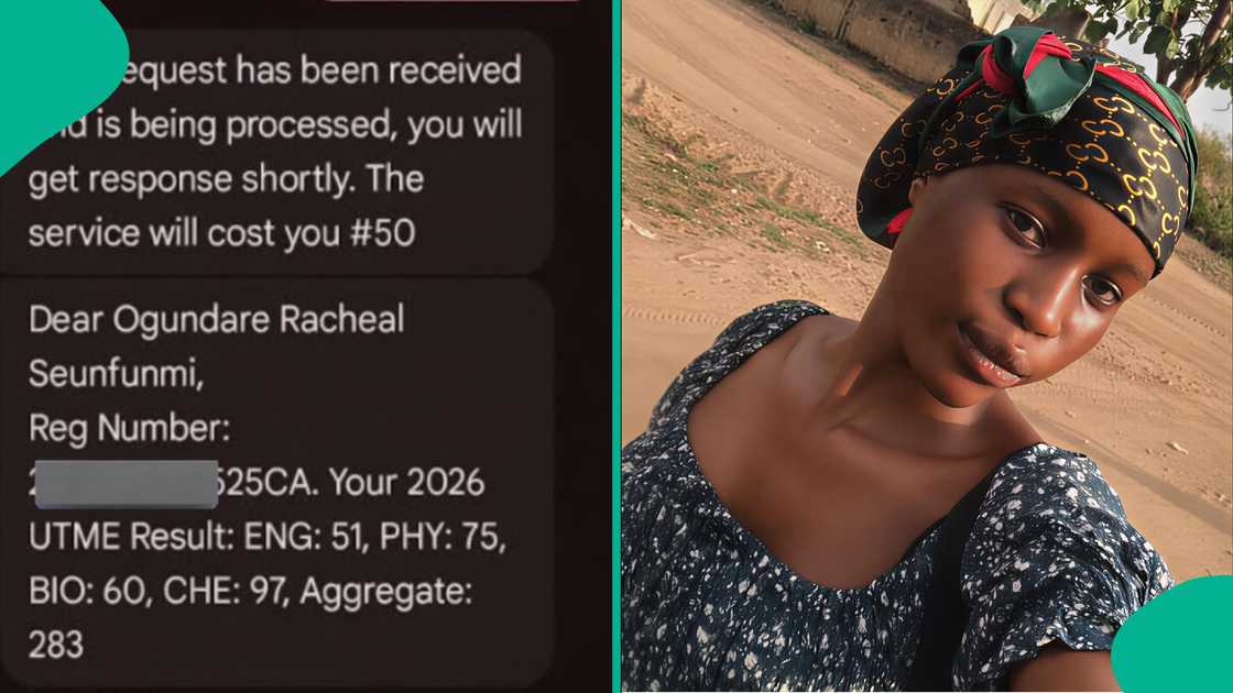 Joy as science student scared to check her 2026 JAMB result scores 97 in chemistry, her total UTME score trends