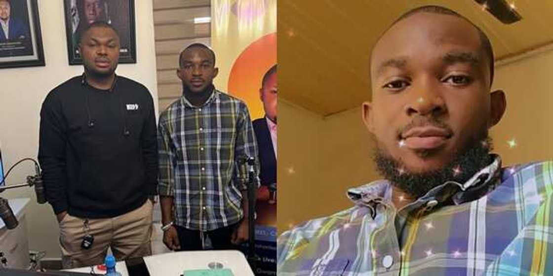 Harrison Gwamnishu helps secure accommodation for a stranded man in Asaba, Delta State Harrison Gwamnishu helps secure accommodation for a stranded man in Asaba, Delta State