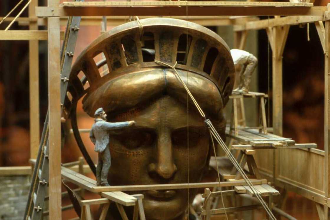 La construction de la statue de la Liberté