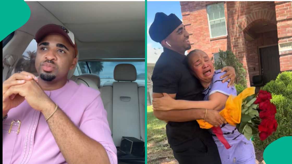 Nigerian man travels to meet his mother in USA.