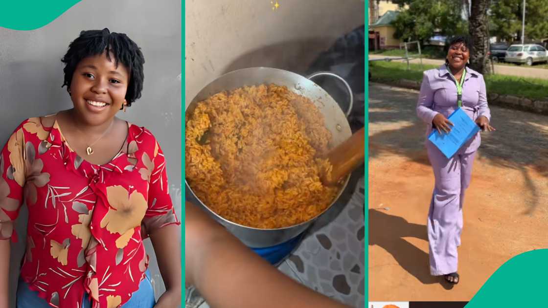 Lady shows love to her lecturers during defence.