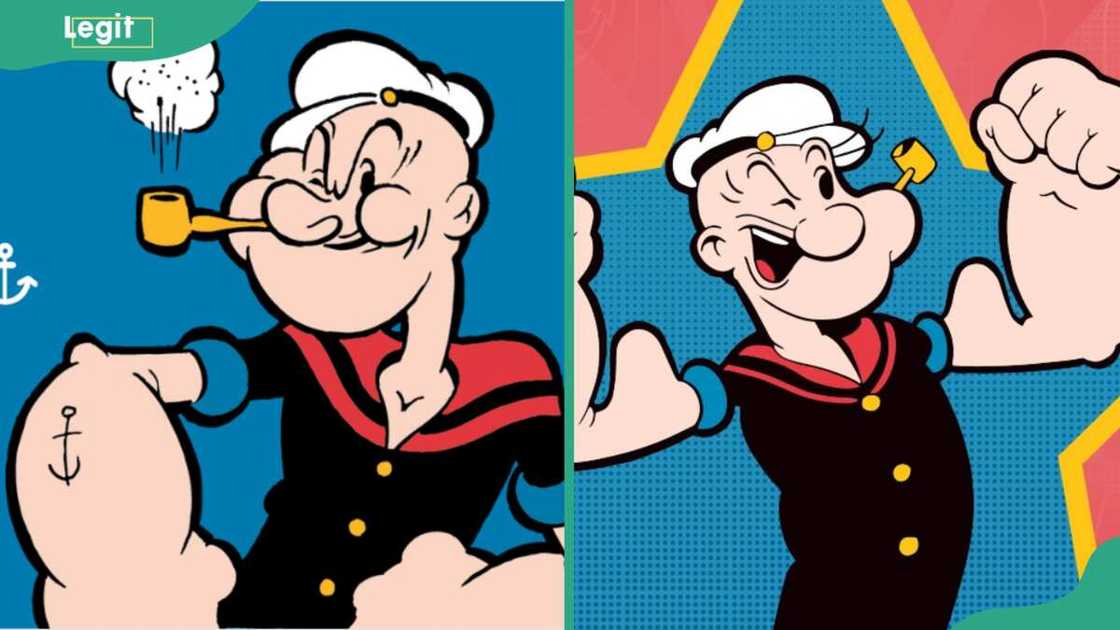 Popeye with a kiko in his mouth Popeye with a kiko in his mouth