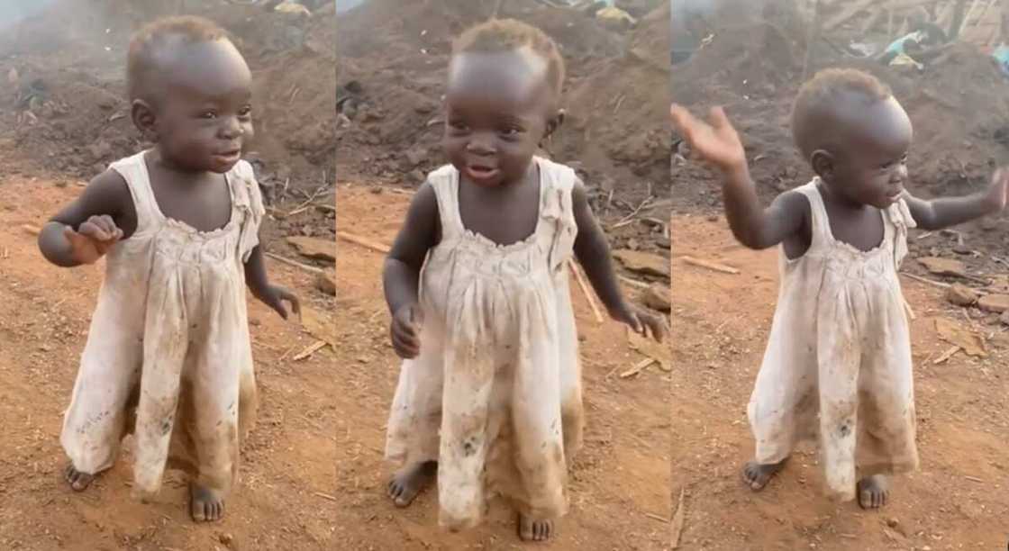 Photos of a little girl waving her hands. Photos of a little girl waving her hands.