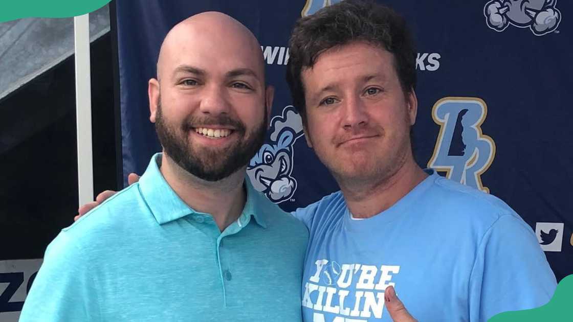 Thomas Guiry (R) poses for a photo with a fan Thomas Guiry (R) poses for a photo with a fan