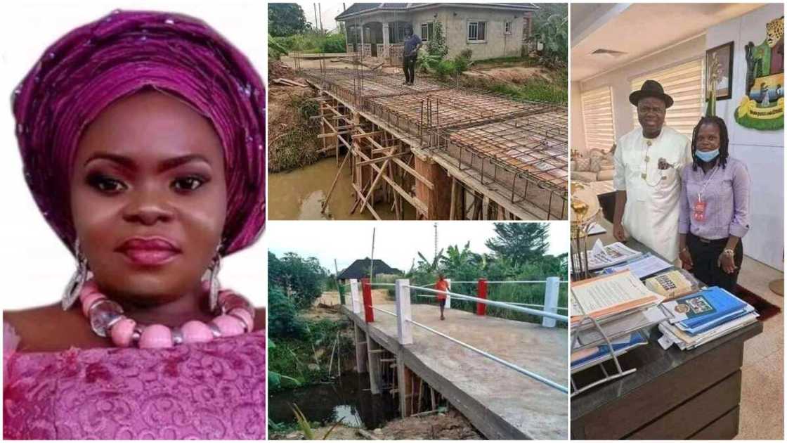 Local councillor in Beyelsa users her car allocation money to build bridge Local councillor in Beyelsa users her car allocation money to build bridge