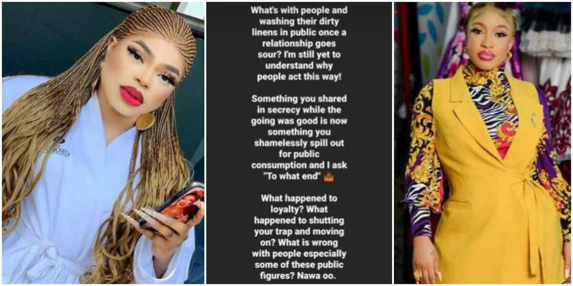 Ifunanya Igwe, Bobrisky, Tonto Dikeh. Ifunanya Igwe, Bobrisky, Tonto Dikeh.