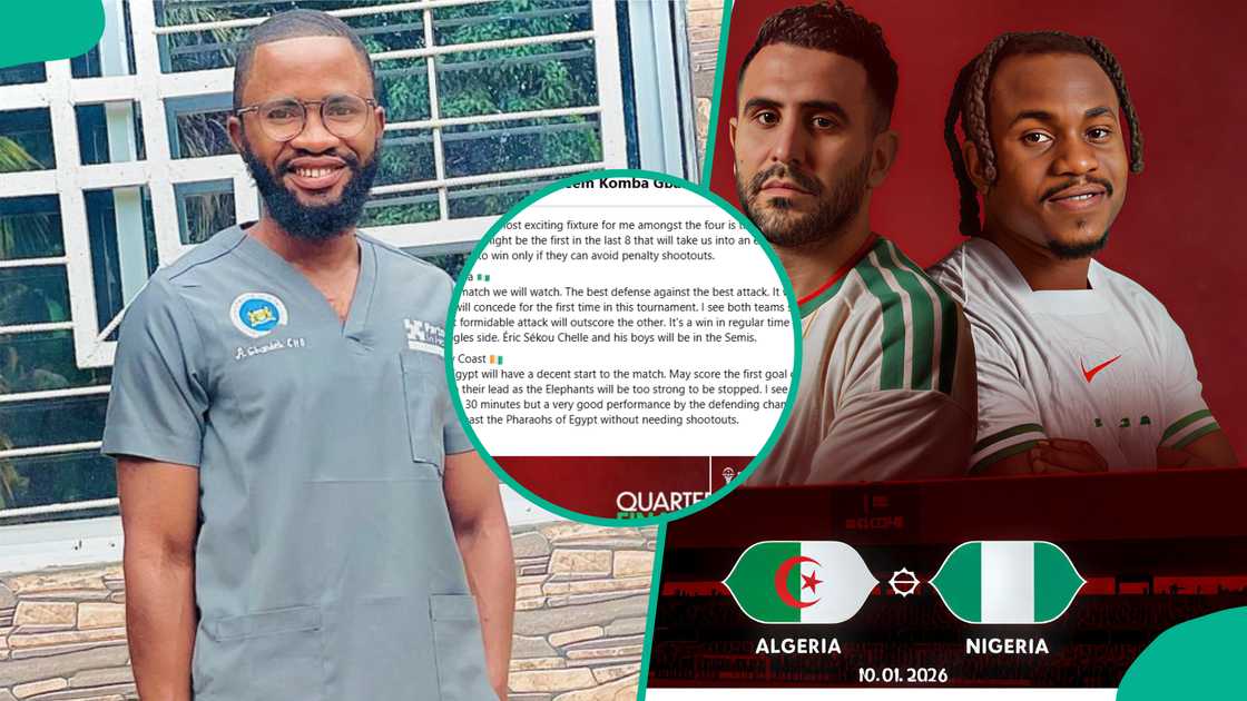 Man predicts outcome of Nigeria vs Algeria AFCON quarter-final match after making 15 correct predictions Man predicts outcome of Nigeria vs Algeria AFCON quarter-final match after making 15 correct predictions
