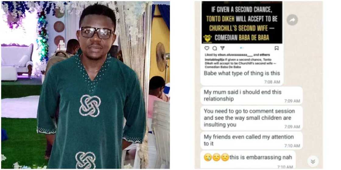 Comedian De Baba dumped. Comedian De Baba dumped.