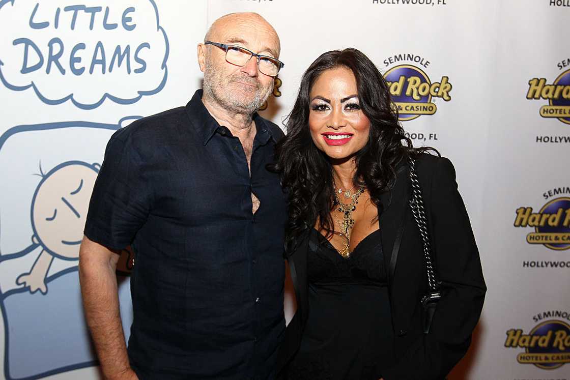 Phil Collins and Orianne Cevey attend Little Dreams Foundation Press Conference
