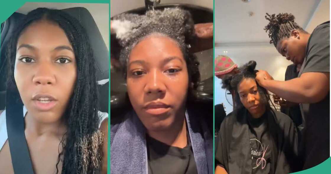 Video: This lady travelled from US to make hair in Nigeria