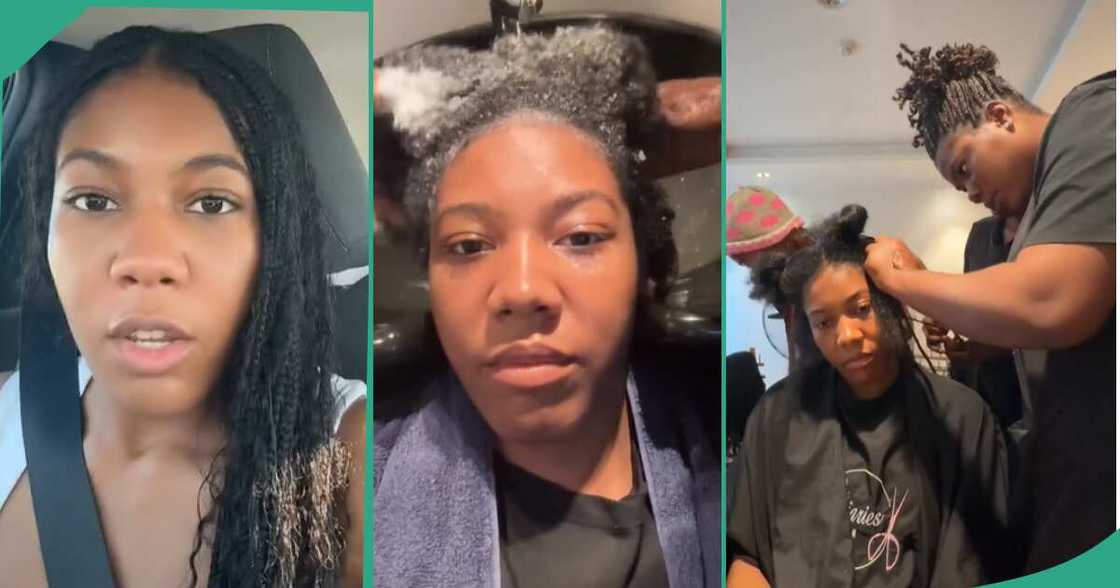 Lady who flew to Nigeria to make her hair. Lady who flew to Nigeria to make her hair.