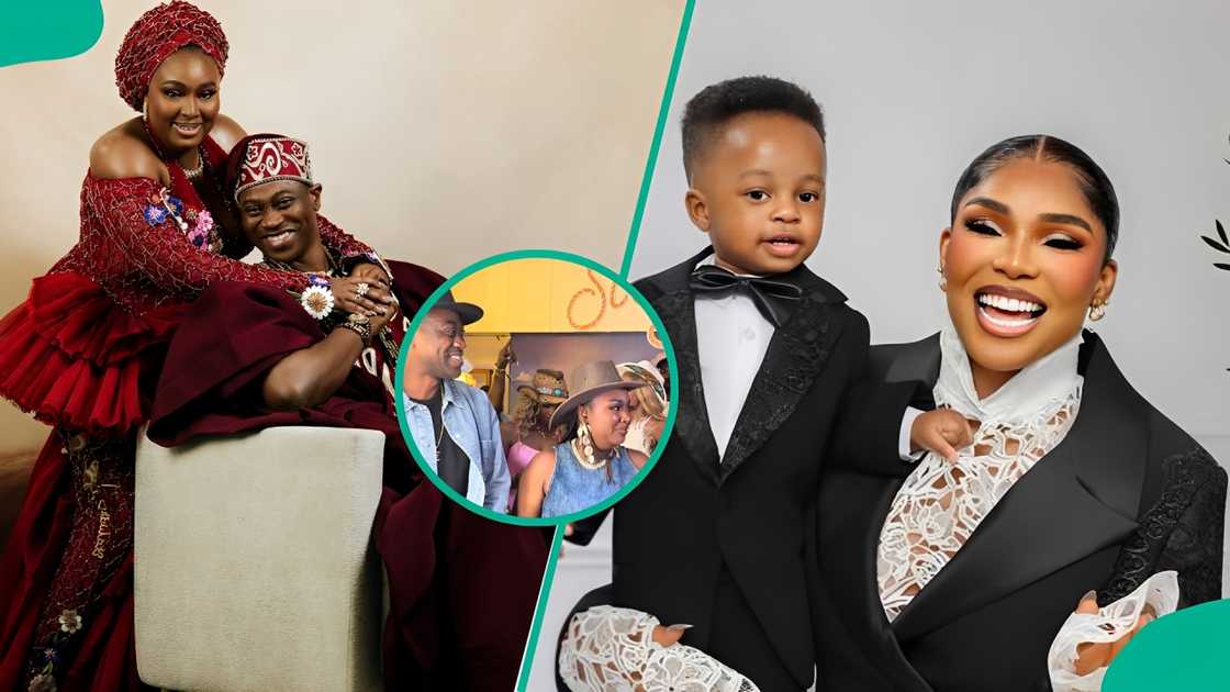 Mo Bimpe and Lateef Adedimeji attend Iyabo Ojo's grandson's party.