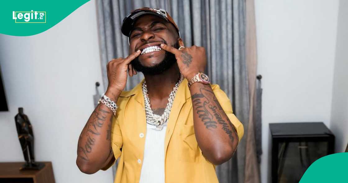 Davido performs at Dangote cement event. Davido performs at Dangote cement event.