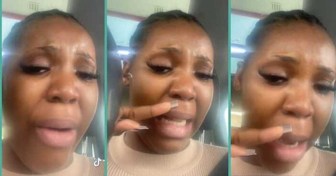 Lady in tears as boyfriend posts side Chick on WhatsApp Lady in tears as boyfriend posts side Chick on WhatsApp