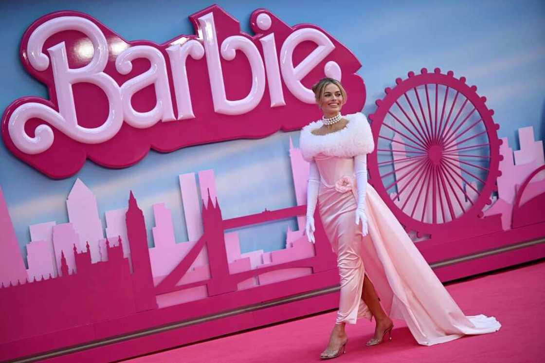 Australian actress Margot Robbie poses for a photo during the premier of "Barbie" in London Australian actress Margot Robbie poses for a photo during the premier of "Barbie" in London