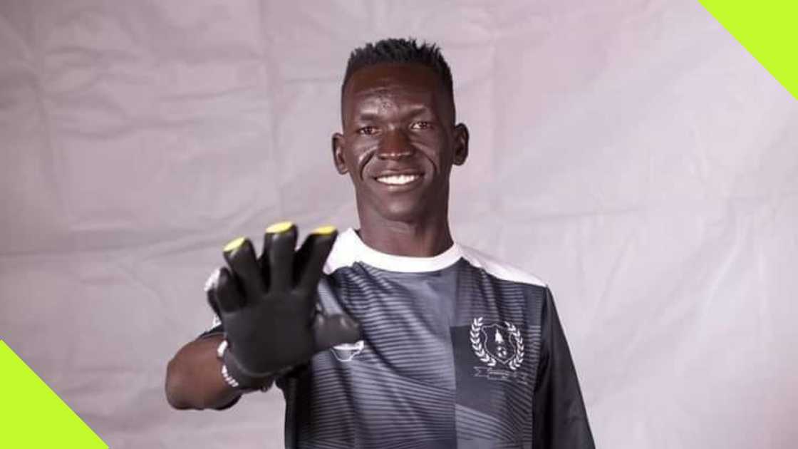 South Sudan goalkeeper Godwill Yogusuk plays in his home country for Kator FC