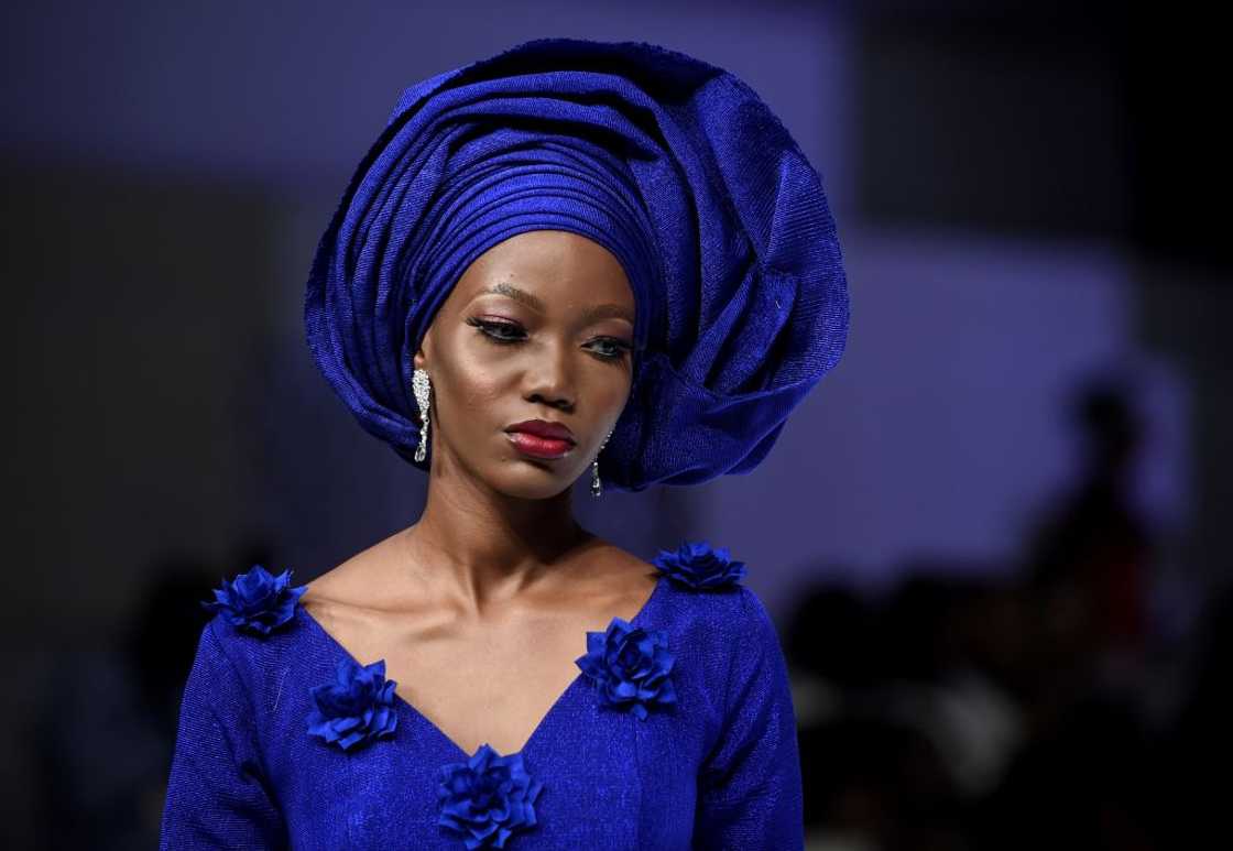 A model presents a creation by Shadiat Alaasoke A model presents a creation by Shadiat Alaasoke