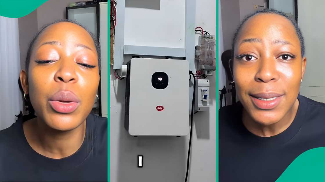 Lady installs solar in her house. Lady installs solar in her house.