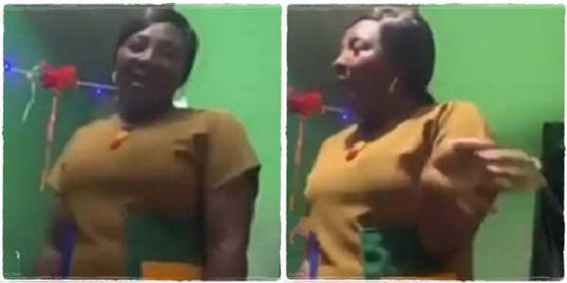 Nigerian other was seen a video using cutlass to warn her daughter to say away of Yahoo Boys Nigerian other was seen a video using cutlass to warn her daughter to say away of Yahoo Boys