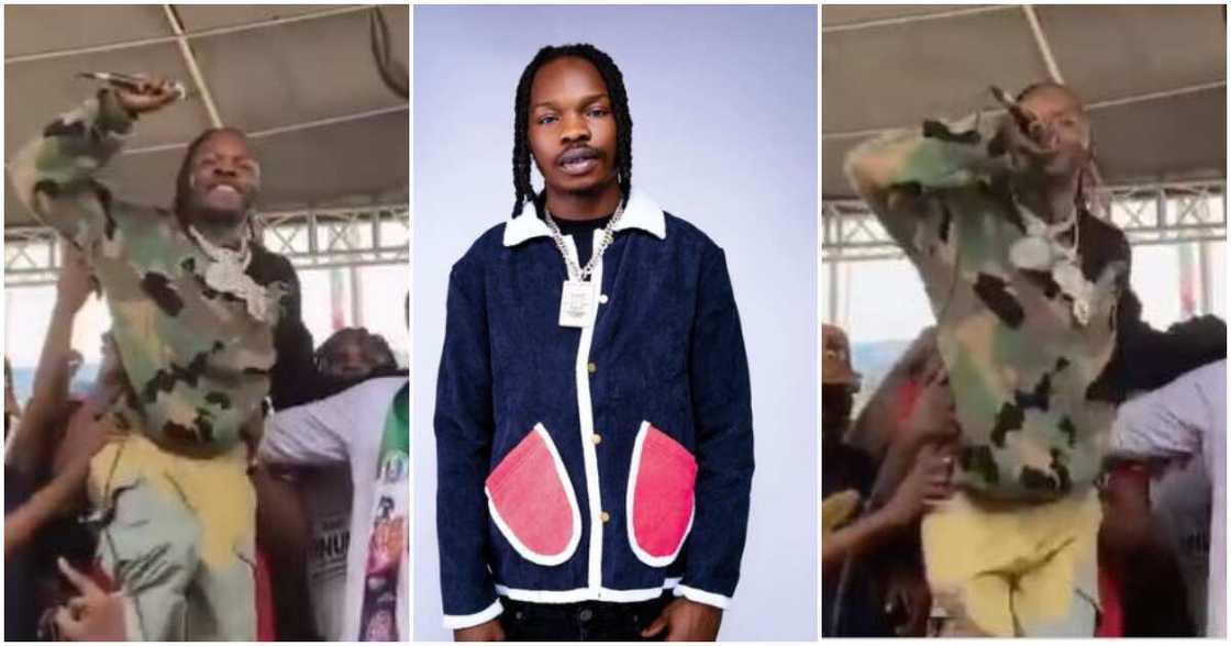 Photos of Naira Marley campaigning at APC's rally