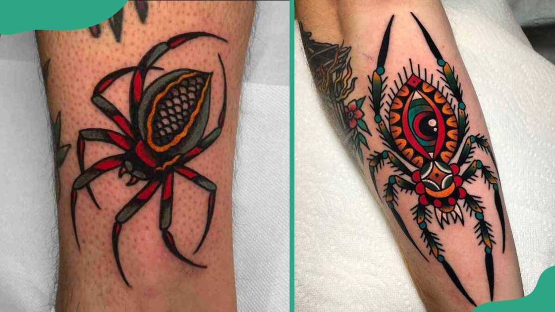 Traditional spider tattoo