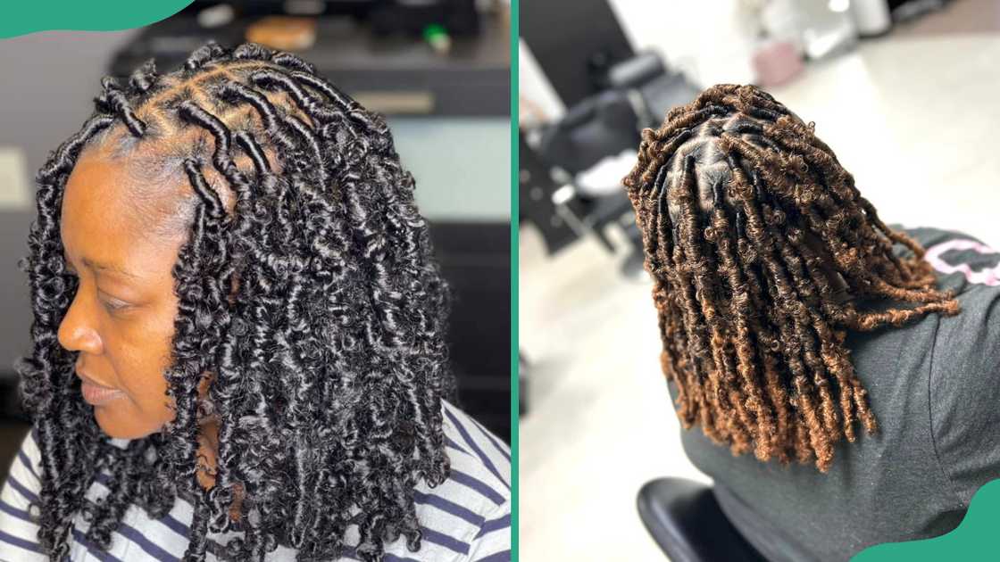 Shoulder-length butterfly locs Shoulder-length butterfly locs