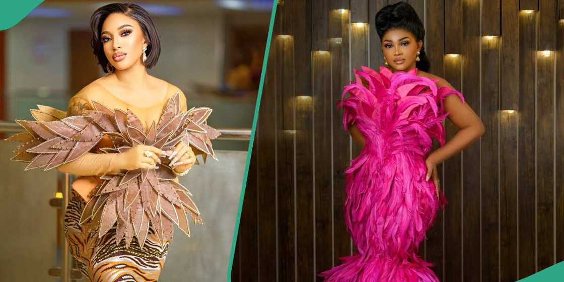 Tonto Dikeh and Mercy Aigbe lovely amkara outfits Tonto Dikeh and Mercy Aigbe lovely amkara outfits
