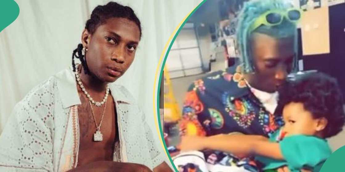 Singer Bella Shmurda and Wizkid's son Singer Bella Shmurda and Wizkid's son