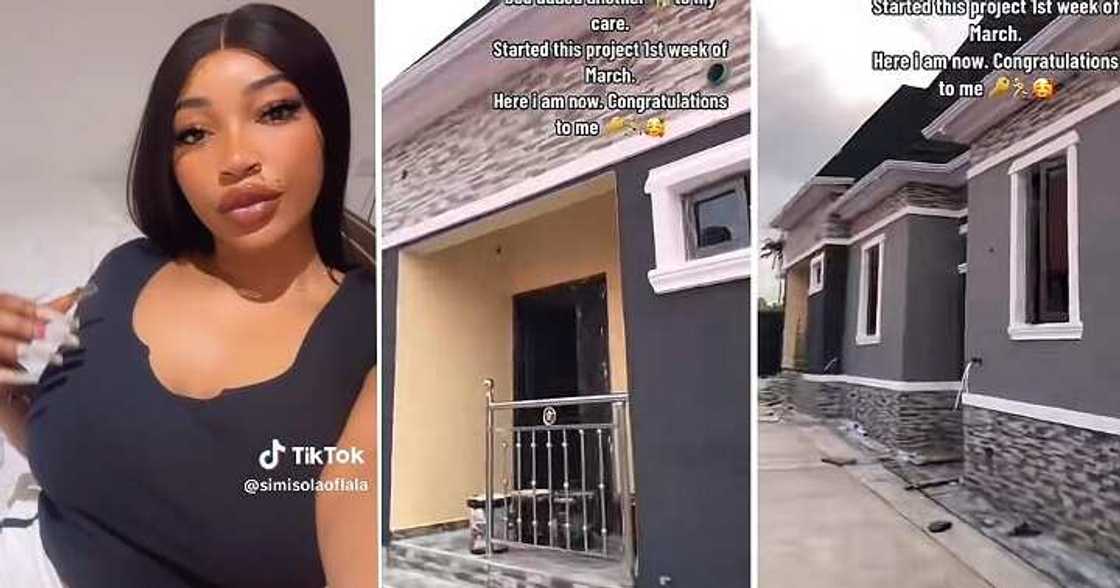 Nigerian lady builds mansion in less than 6 months Nigerian lady builds mansion in less than 6 months
