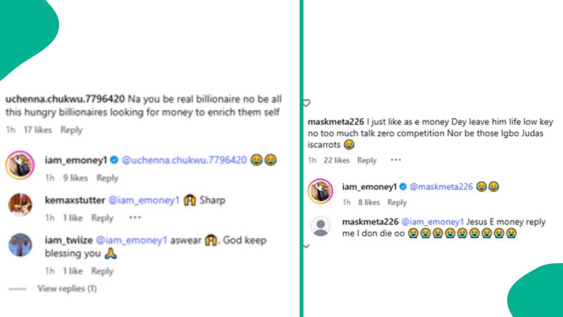 Businessman E-Money reacts to comments on his page about Igbo betrayals Businessman E-Money reacts to comments on his page about Igbo betrayals