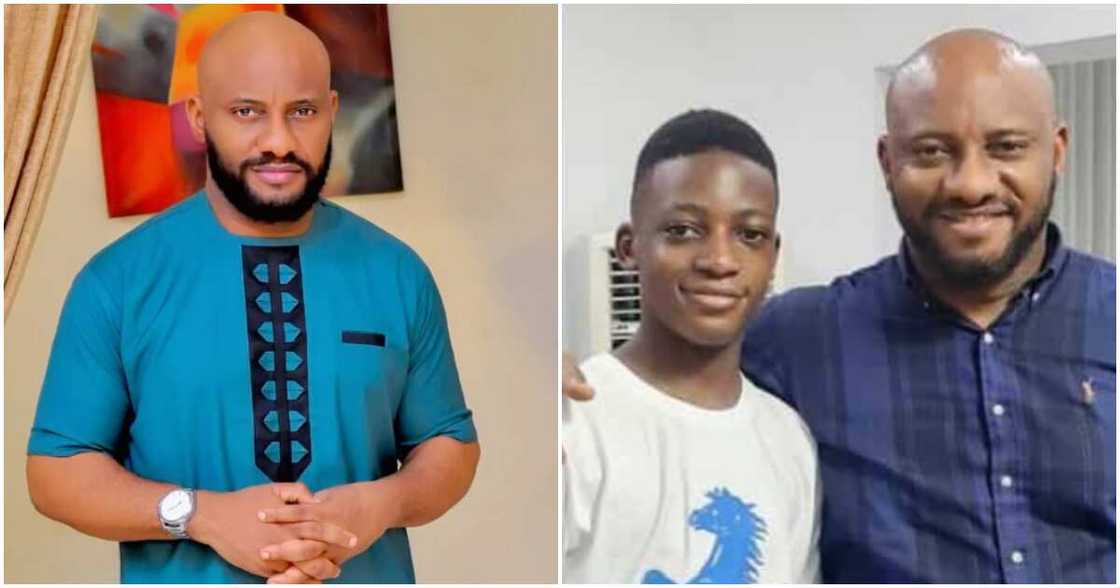 Actor Yul Edochie and late son Actor Yul Edochie and late son