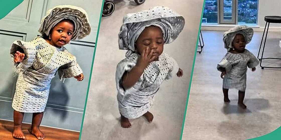 Little girl slays Yoruba outfit and gele